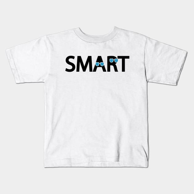 Smart being smart Kids T-Shirt by Geometric Designs